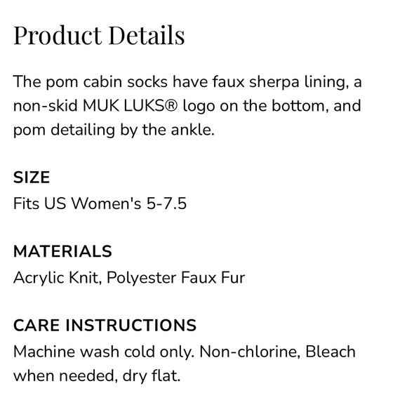 Grey Muk Luks Cabin Socks Size S/M - Picture 2 of 3